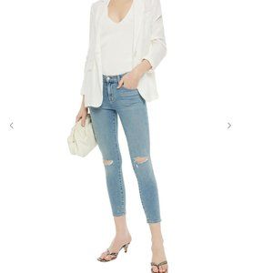 💚3/50 J BRAND Mid Rise Skinny Crop Capri Knee Tear Jean